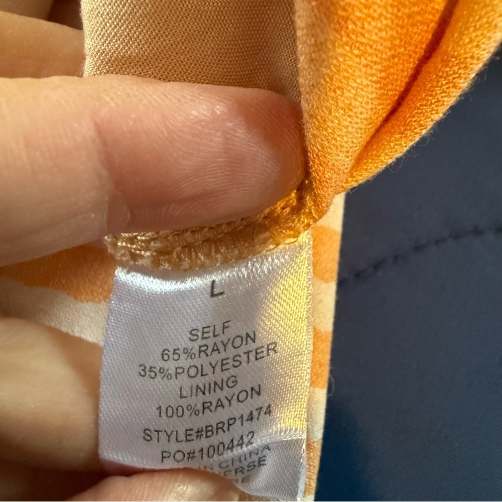 Bailey Rose Rayon Blend Orange Patterned Wide Leg… - image 8